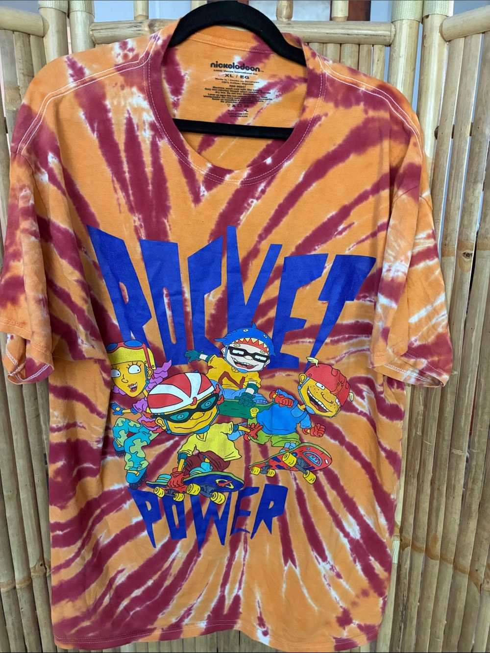 Nickelodeon 'Rocket Power' Tie-Dye Tee - Orange & Maroon